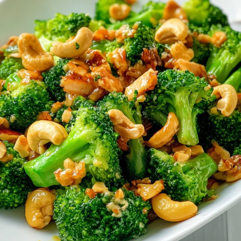 Delicious Broccoli with Garlic Butter and Cashews Recipe | Healthy & Easy Side Dish