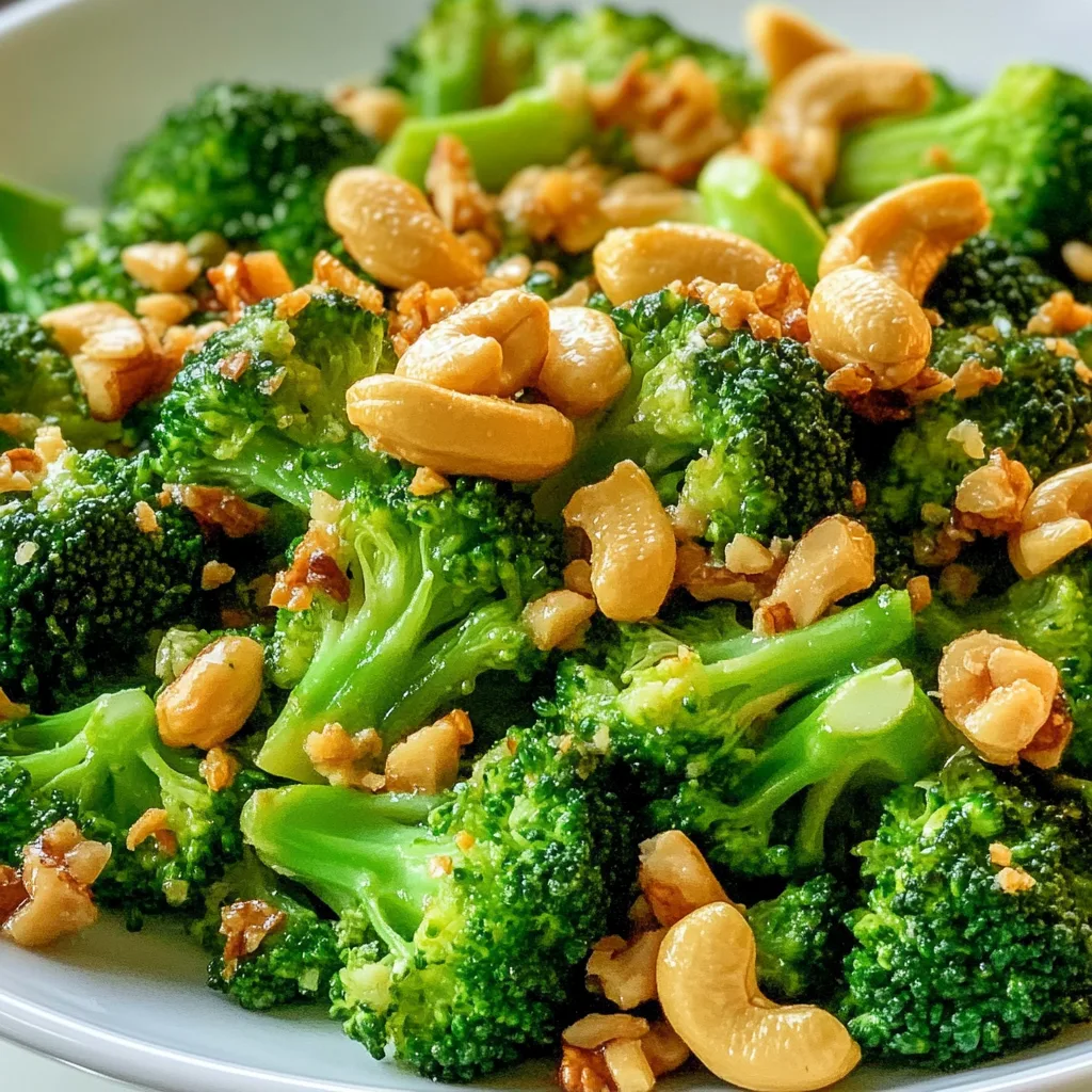 Delicious Broccoli with Garlic Butter and Cashews Recipe | Healthy & Easy Side Dish