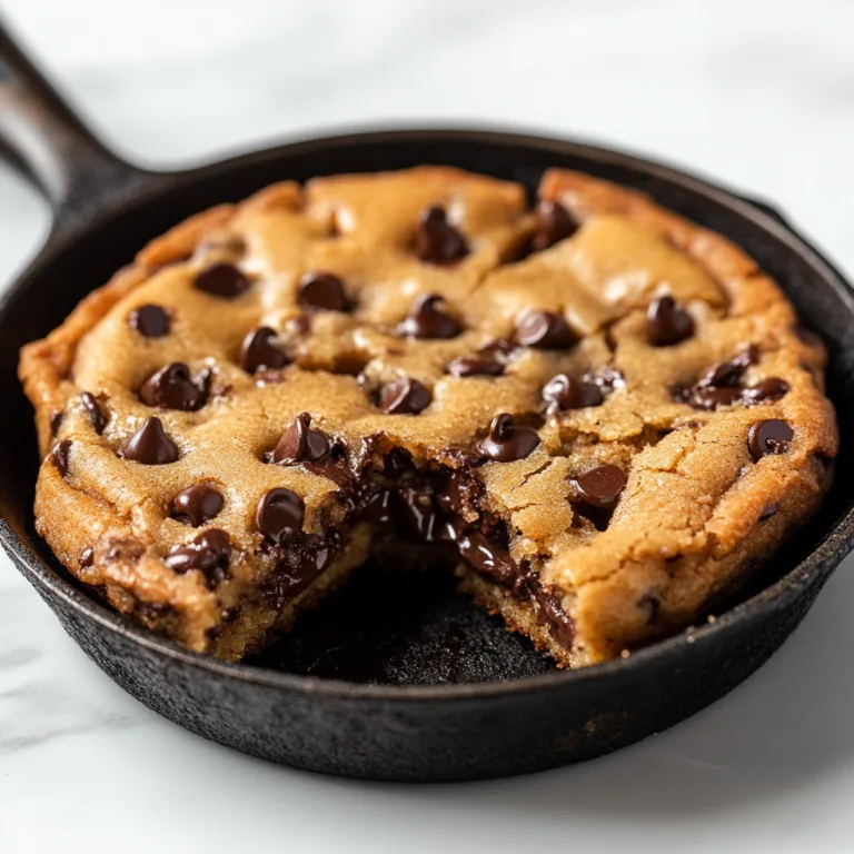 Brown Butter Skillet Chocolate Chip Cookie Recipe | Gooey & Crispy Dessert