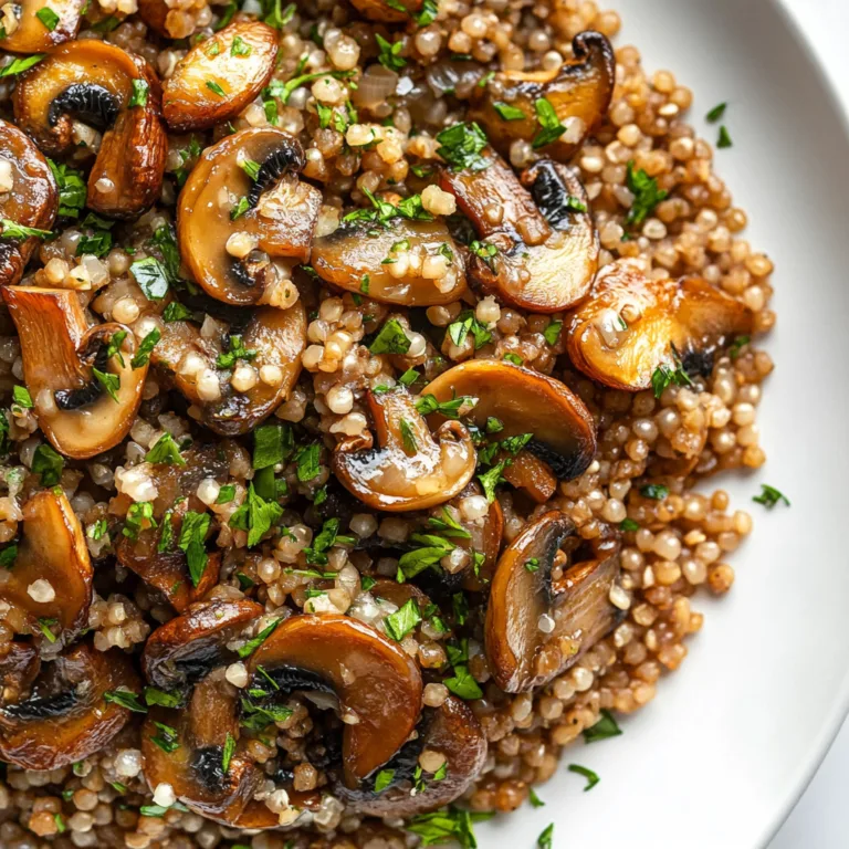 Buckwheat Kasha with Caramelized Mushrooms and Onions | Healthy Savory Recipe