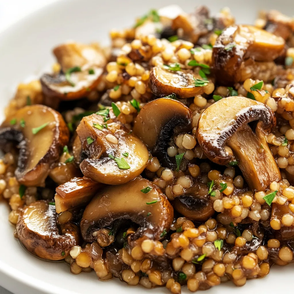 Buckwheat Kasha with Caramelized Mushrooms and Onions | Healthy Savory Recipe