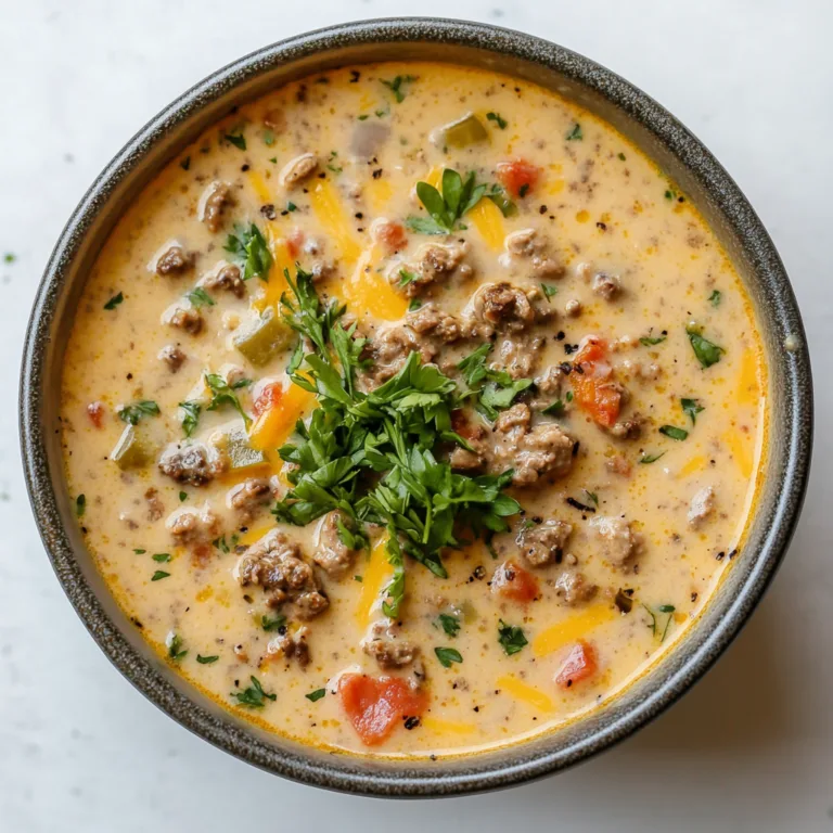 Delicious Cheeseburger Soup Recipe | Easy & Creamy Comfort Food