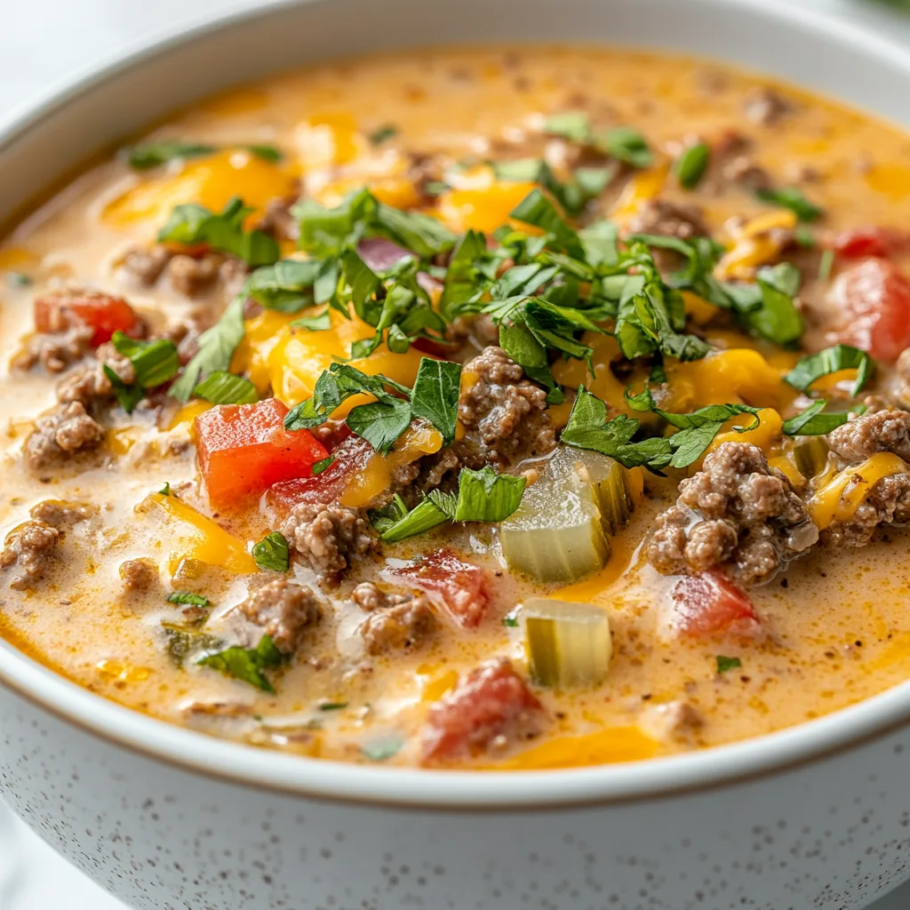 Delicious Cheeseburger Soup Recipe | Easy & Creamy Comfort Food