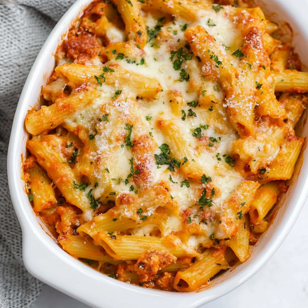 Cheesy Baked Mostaccioli Pasta Recipe | Easy & Delicious Comfort Food