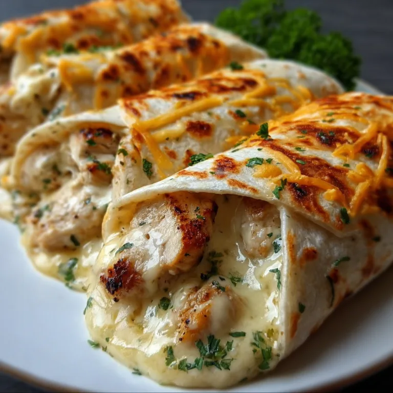 Delicious Cheesy Garlic Chicken Wraps Recipe | Easy & Flavorful Meals