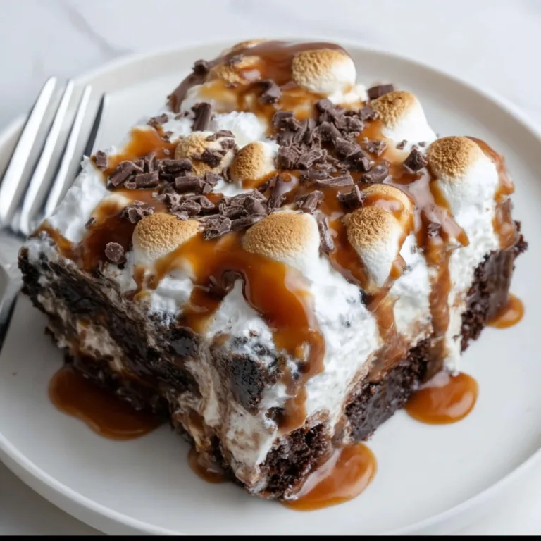 Delicious Chocolate Poke Cake with Marshmallow Topping – Easy & Creamy Dessert Recipe