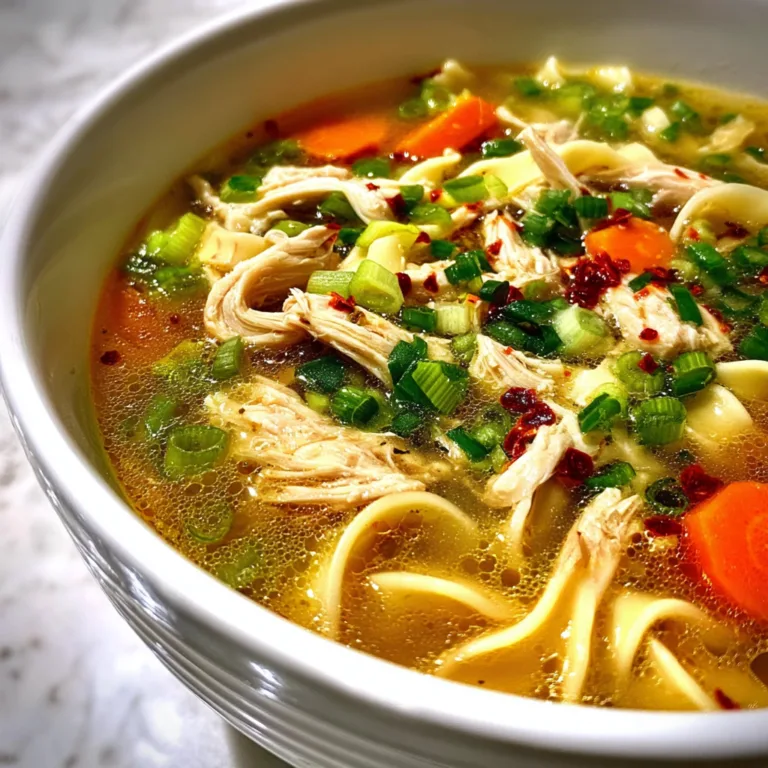 Classic Ginger Garlic Chicken Noodle Soup Recipe – Easy, Flavorful & Comforting