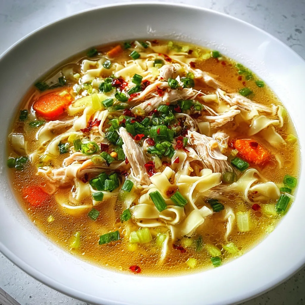 Classic Ginger Garlic Chicken Noodle Soup Recipe – Easy, Flavorful & Comforting