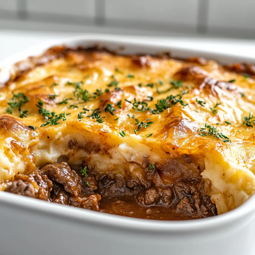 Classic Shepherd’s Pie Recipe with Rich Beef Gravy & Cheesy Mashed Potatoes