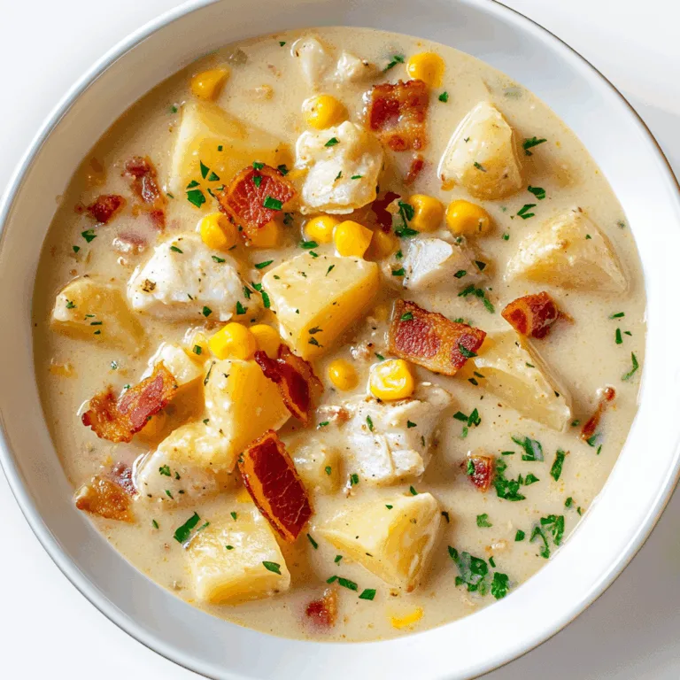 Comforting Crockpot Fish Chowder Recipe with Potatoes, Corn & Bacon – Easy Slow Cooker Meal