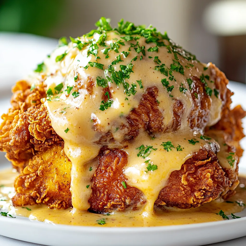Crispy Country Fried Chicken with Smooth, Savory Gravy Recipe