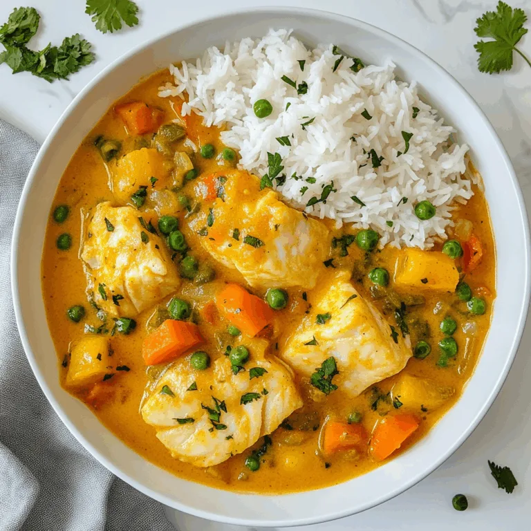 Cozy Crockpot Coconut Fish Curry with Tender Cod & Fresh Vegetables | Easy Slow Cooker Recipe
