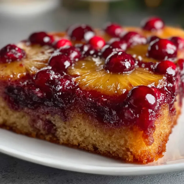 Delicious Cranberry Pineapple Upside-Down Cake Recipe | Easy & Moist Dessert