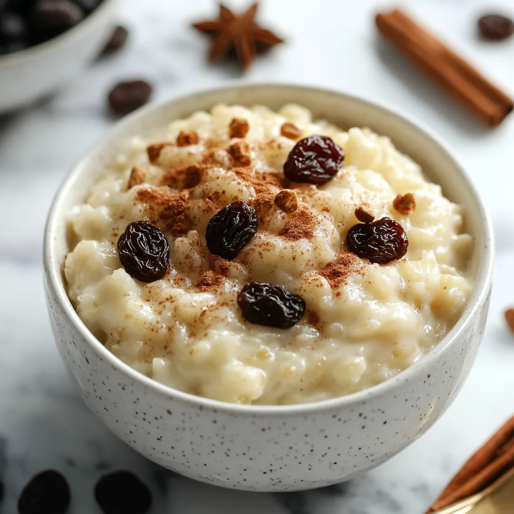 Creamy Rice Pudding with Cinnamon and Raisins Recipe | Easy & Delicious Dessert