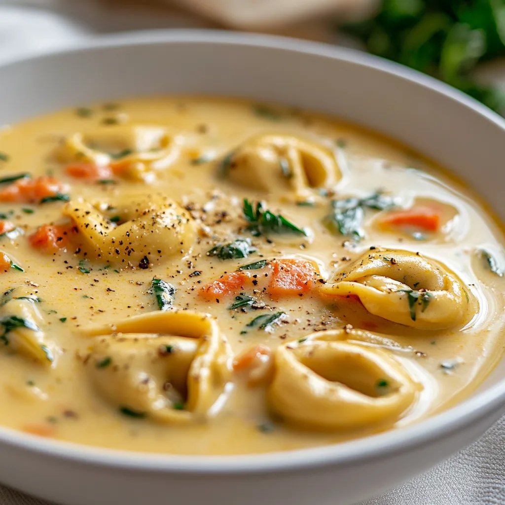 Creamy Tuscan Tortellini Soup Recipe – Easy & Delicious Dinner Idea
