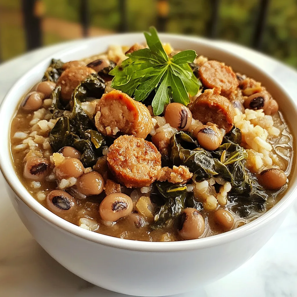 Slow Cooker Black Eyed Peas and Collard Greens Recipe | Easy Crockpot Meal