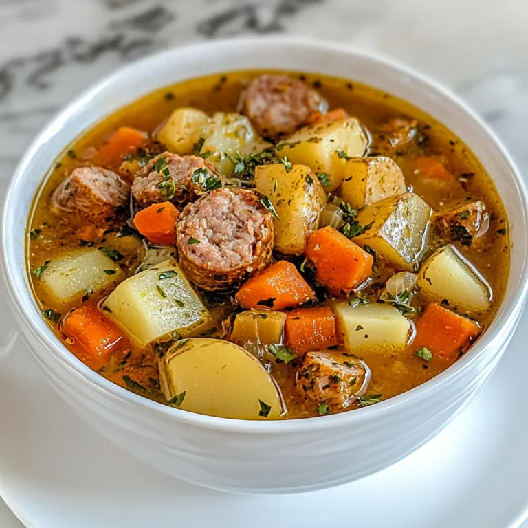 Hearty Crockpot Swamp Soup Recipe with Sausage, Potatoes & Vegetable Medley