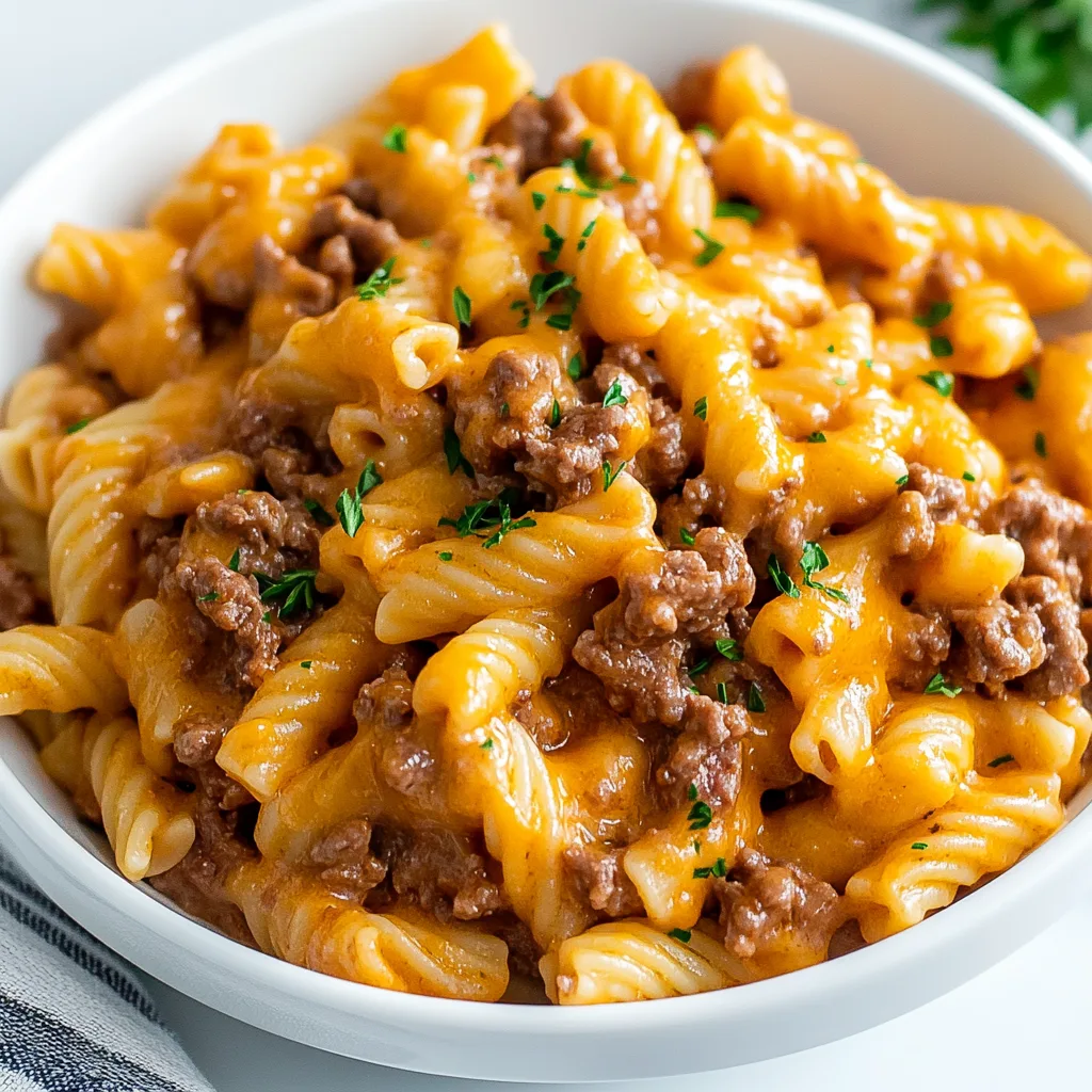 Easy Crockpot Cheesy Cracker Beef Pasta Recipe | Slow Cooker Comfort Meal