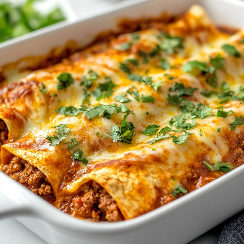 Easy Ground Beef Enchiladas Recipe | Quick & Delicious Dinner Idea