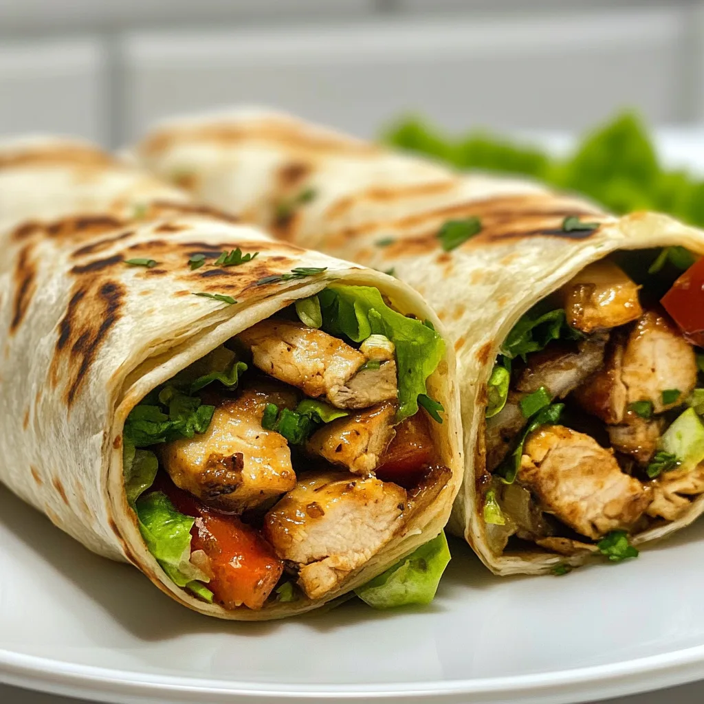 Delicious Garlic Chicken Wraps Recipe | Easy & Healthy Meal Idea