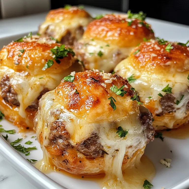 Garlic Parmesan Cheeseburger Bombs Recipe – Easy, Cheesy, and Delicious!