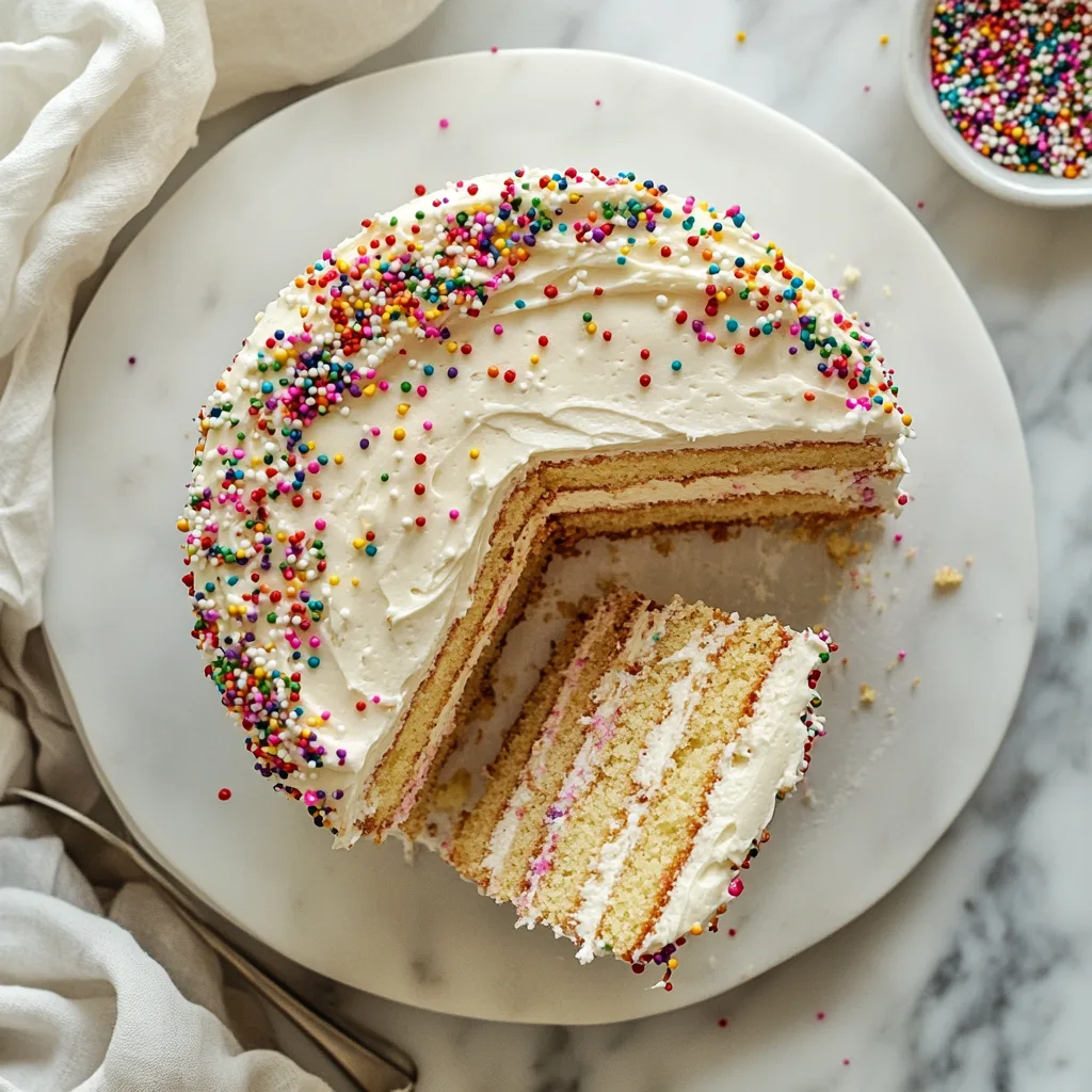 Gluten-Free Vanilla Layer Cake with Buttercream Frosting | Moist & Delicious Recipe
