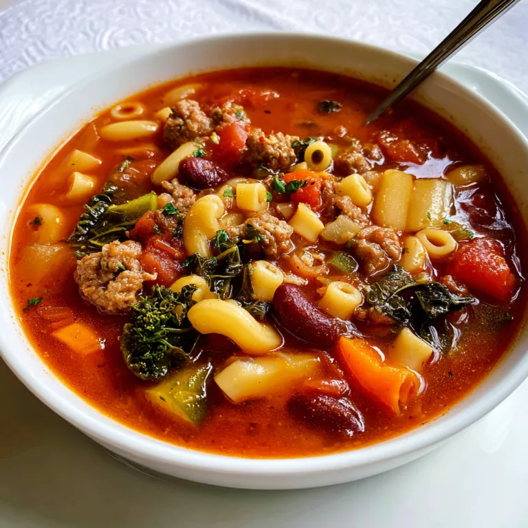 Hearty 13-Bean Slow Cooker Minestrone with Sausage Recipe | Easy & Delicious Soup