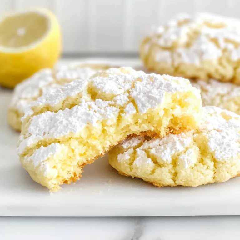 Delicious Lemon Crinkle Cookies Recipe – Soft, Tangy & Easy to Bake
