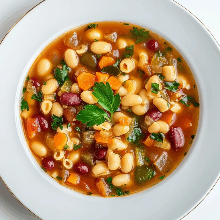 Classic Minestrone e Fagioli Soup Recipe | Hearty Italian Bean & Vegetable Soup
