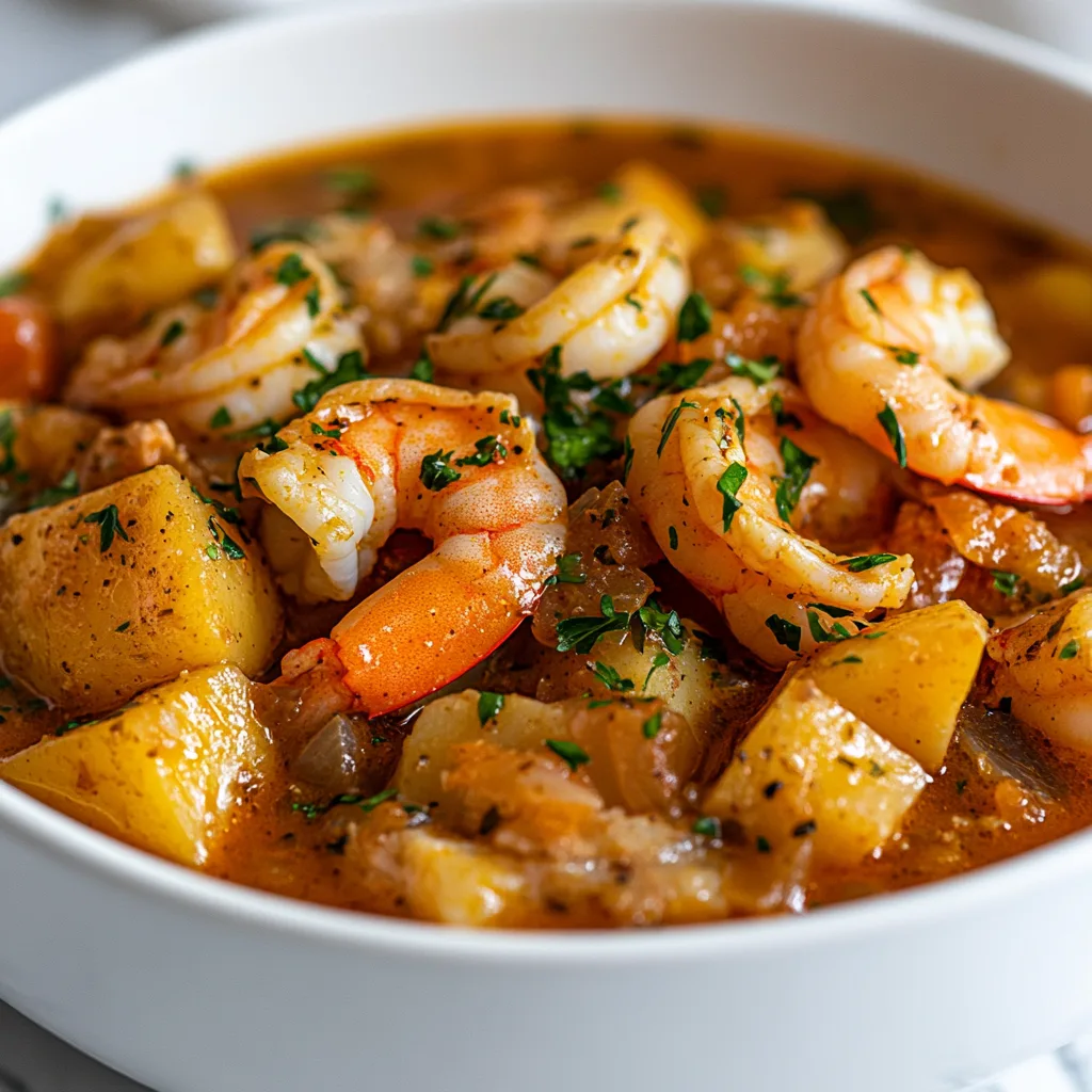 Hearty One-Pot Slow Cooker Seafood Stew with Shrimp, White Fish & Potatoes Recipe