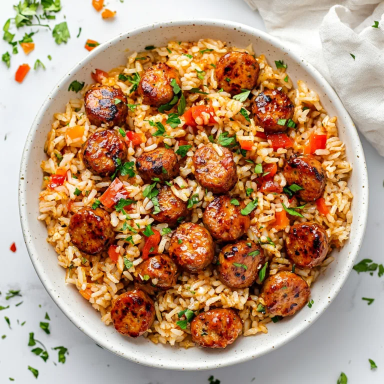 One-Skillet Cajun Honey Garlic Sausage & Rice | Easy Flavor-Packed Dinner Recipe