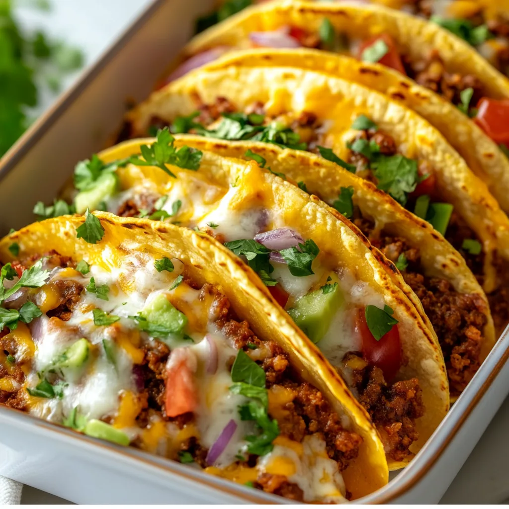 Crispy Oven-Baked Cheesy Tacos Recipe | Easy & Delicious Taco Dinner