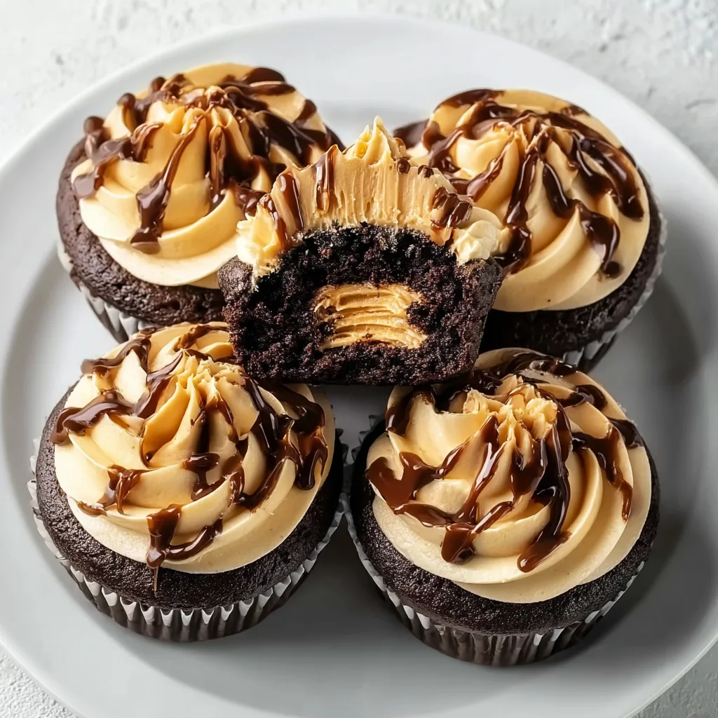 Delicious Peanut Butter Chocolate Cupcakes Recipe | Moist & Easy to Make
