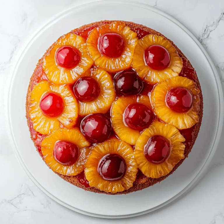 Delicious Pineapple Upside Down Cake Recipe with Maraschino Cherries – Easy & Sweet!
