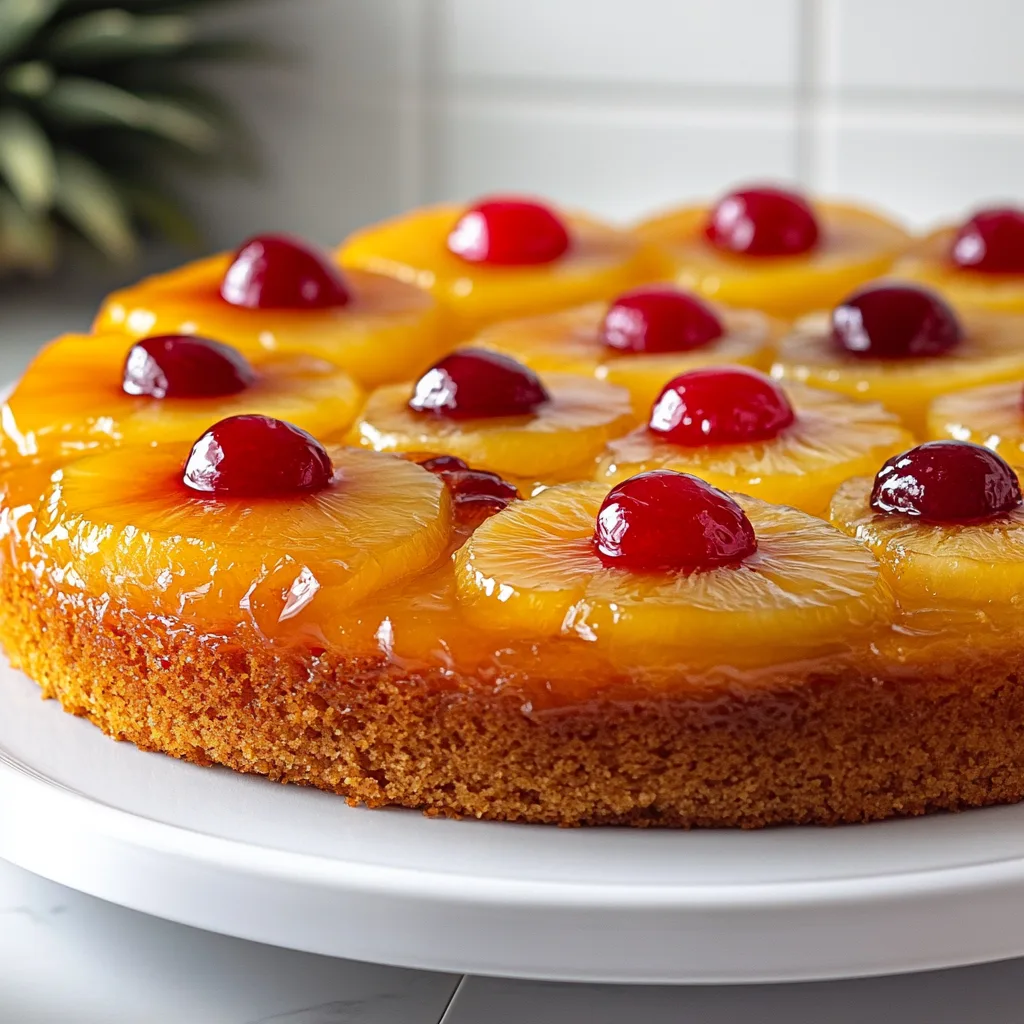 Delicious Pineapple Upside Down Cake Recipe with Maraschino Cherries – Easy & Sweet!