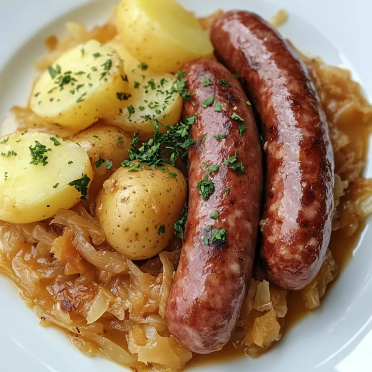 Polish Sausage with Sauerkraut and Potatoes Recipe | Traditional Comfort Food
