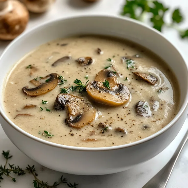 Quick and Easy Creamy Mushroom Soup Recipe | Simple & Delicious