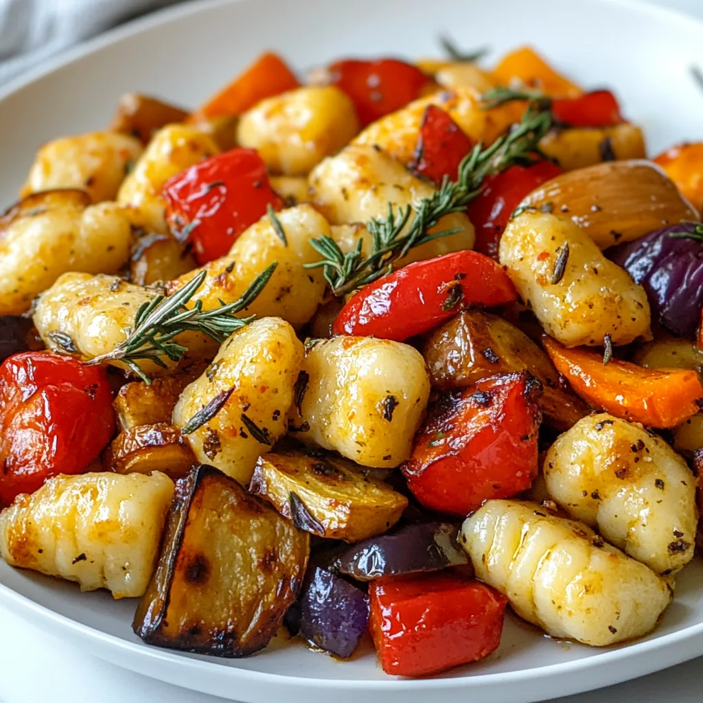 Sheet Pan Cottage Cheese Gnocchi with Roasted Vegetables | Easy Healthy Recipe