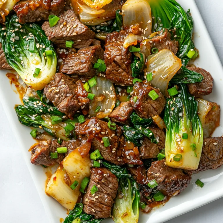 Sheet Pan Korean BBQ Beef with Ginger Bok Choy | Easy & Flavorful Dinner Recipe