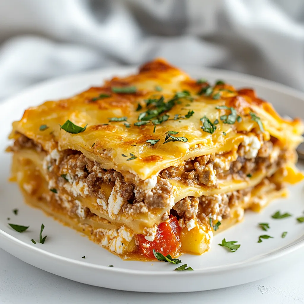 Slow Cooker Cottage Cheese Breakfast Lasagna | Easy Hearty Morning Recipe