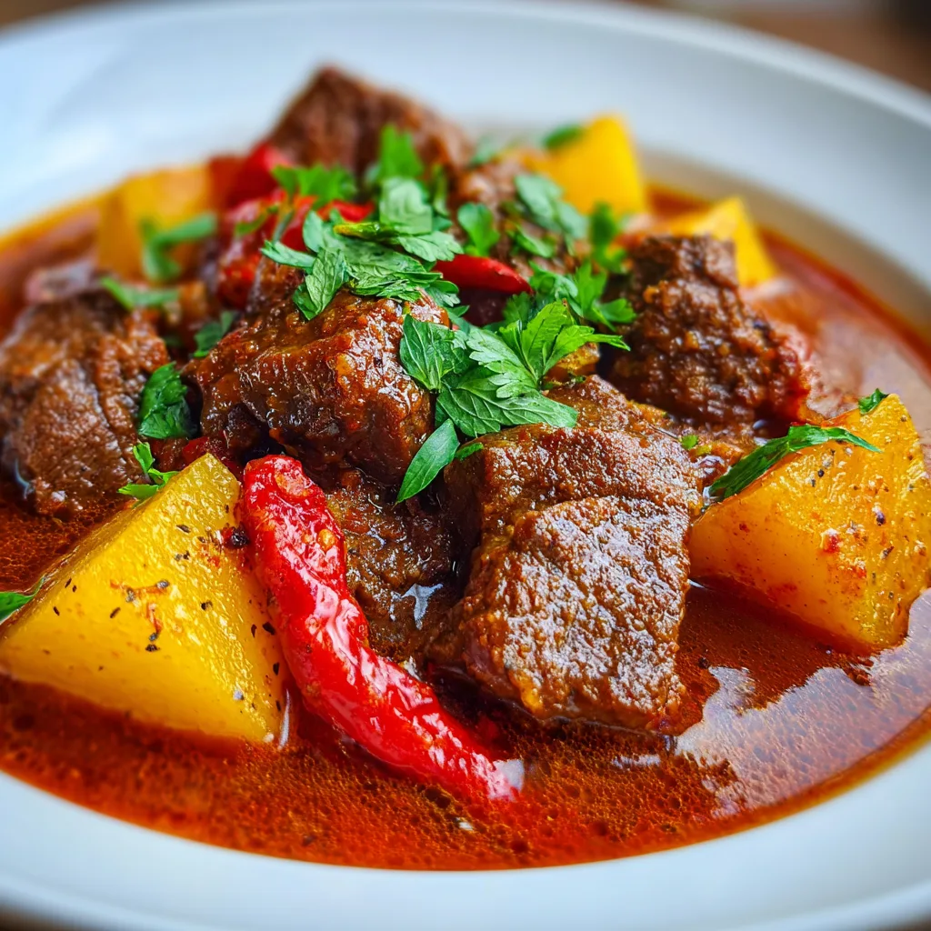 Slow Cooker Hungarian‑Style Goulash with Paprika & Potatoes Recipe | Easy Hearty Meal