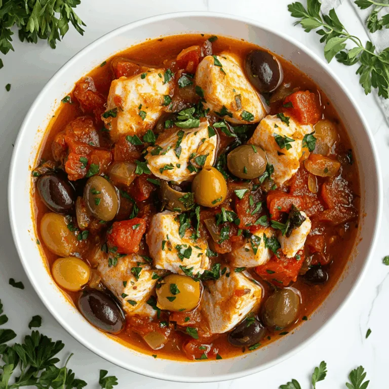 Slow Cooker Mediterranean Fish Stew with Tomatoes, Olives & Fresh Herbs – Easy Healthy Recipe