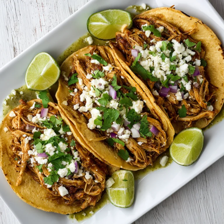 Easy Slow Cooker Salsa Verde Chicken Tacos Recipe | Flavorful & Tender Meals