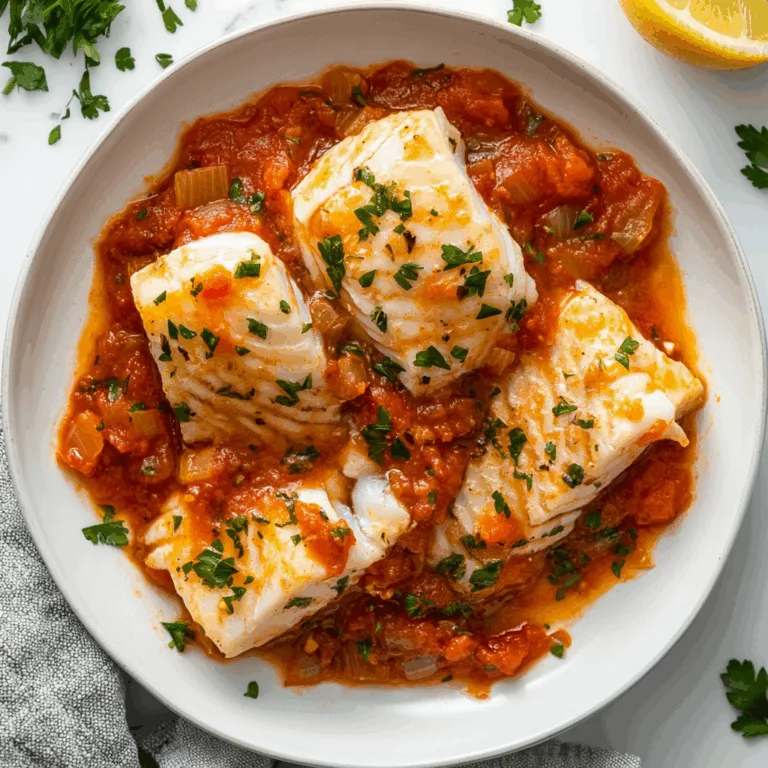 Slow Cooker White Fish in Tomato Garlic Sauce | Easy Healthy Recipe