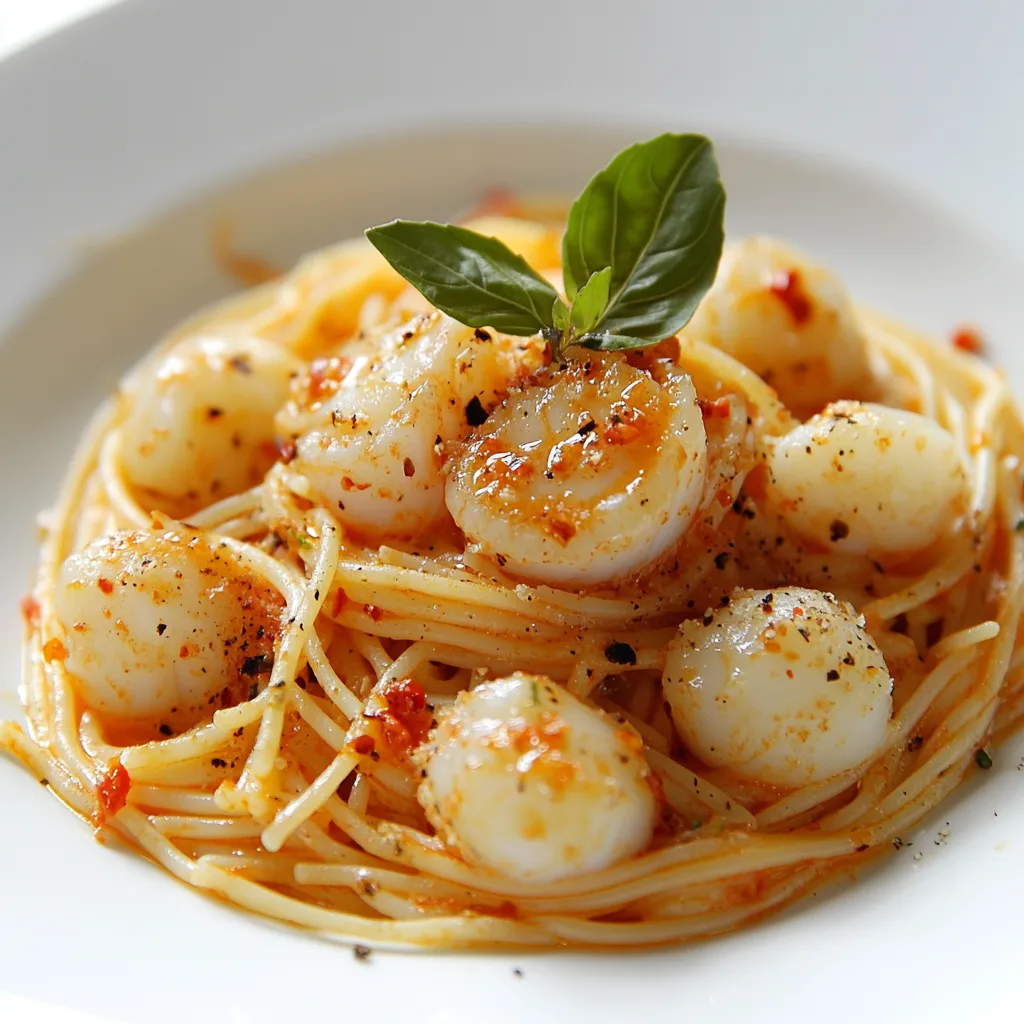 Spaghetti with Spicy Scallop Recipe | Delicious Spicy Seafood Pasta