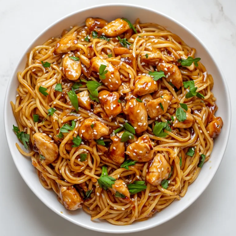 Sticky Garlic Chicken Noodles Recipe | Easy & Delicious Garlic Chicken Stir-Fry