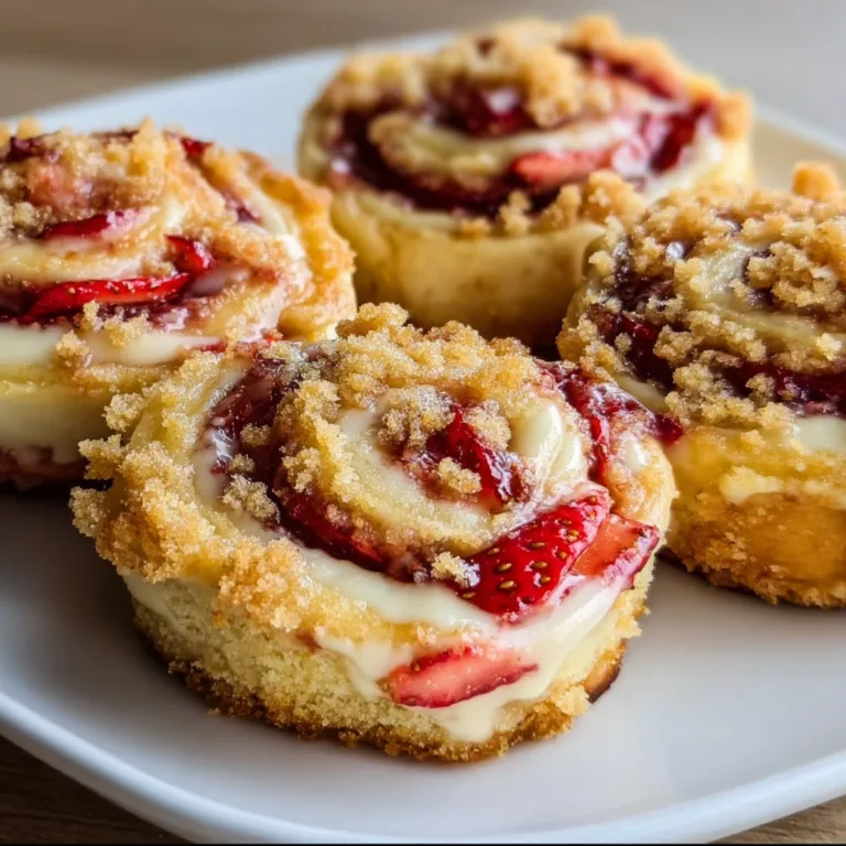Delicious Strawberry Cream Cheese Crumble Rolls Recipe | Easy Sweet Treat