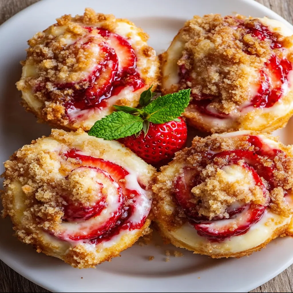 Delicious Strawberry Cream Cheese Crumble Rolls Recipe | Easy Sweet Treat
