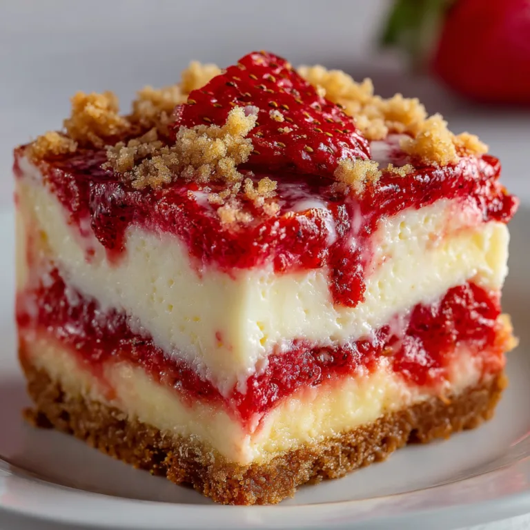 Delicious Strawberry Shortcake Cheesecake Bars Recipe | Easy & Creamy Dessert