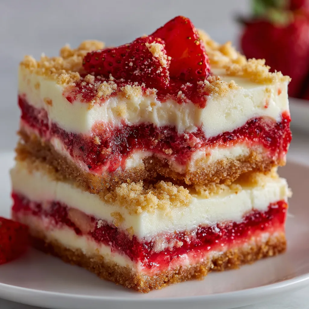 Delicious Strawberry Shortcake Cheesecake Bars Recipe | Easy & Creamy Dessert